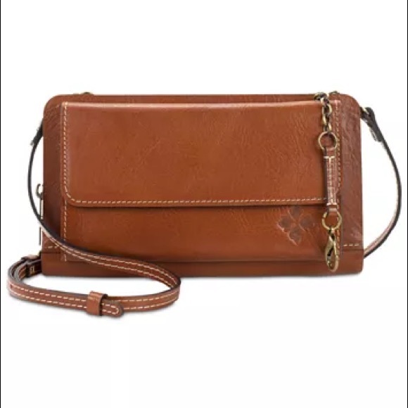 NWT Patricia Nash Azario tan crossbody organiser